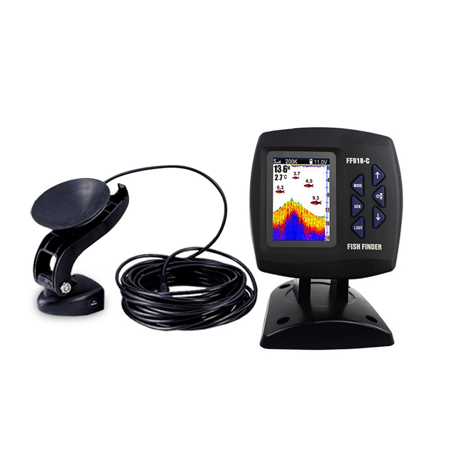 Color Screen Wired Fish Finder - Fishing Boat Depth Finder recension och pris