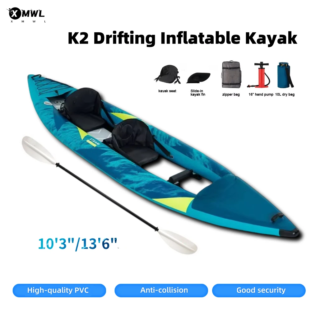 Canoe Kayak Inflatable Boat 1- - Fishing Boat Paddle recension och pris