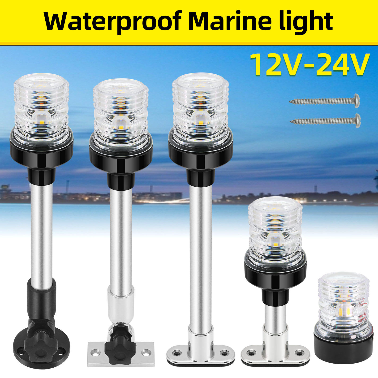 6/12inch LED Fold Yacht Naviga - Fishing Boat Paddle recension och pris