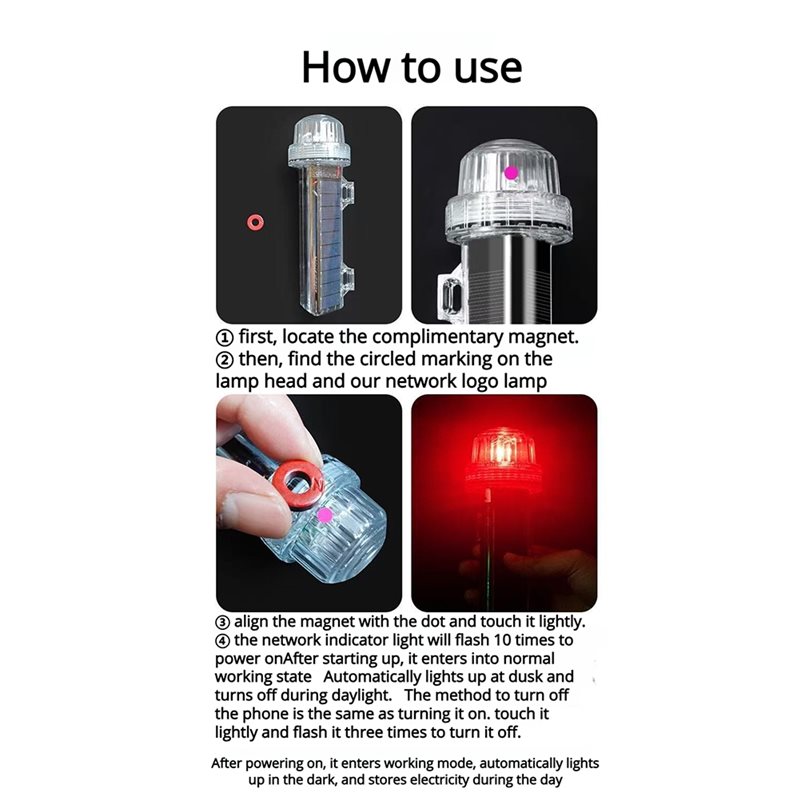Solar Powered LED Marine Signa - Fishing Boat Navigation Light recension och pris