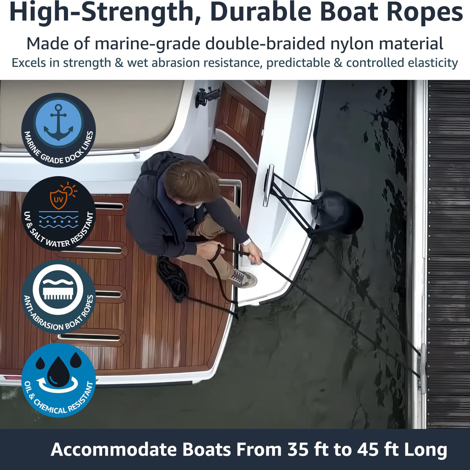 Marine Dock Rope Nylon Docking - Fishing Boat Paddle recension och pris