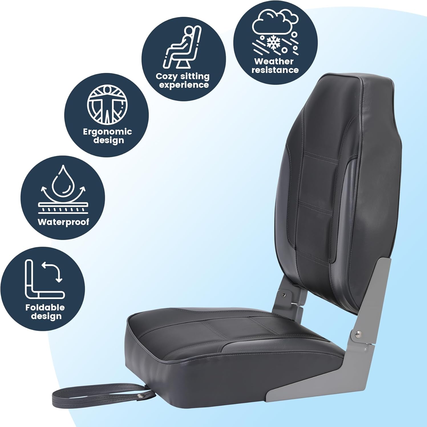 2 Pack Folding Boat Seats, Hig - Fishing Boat Seat recension och pris
