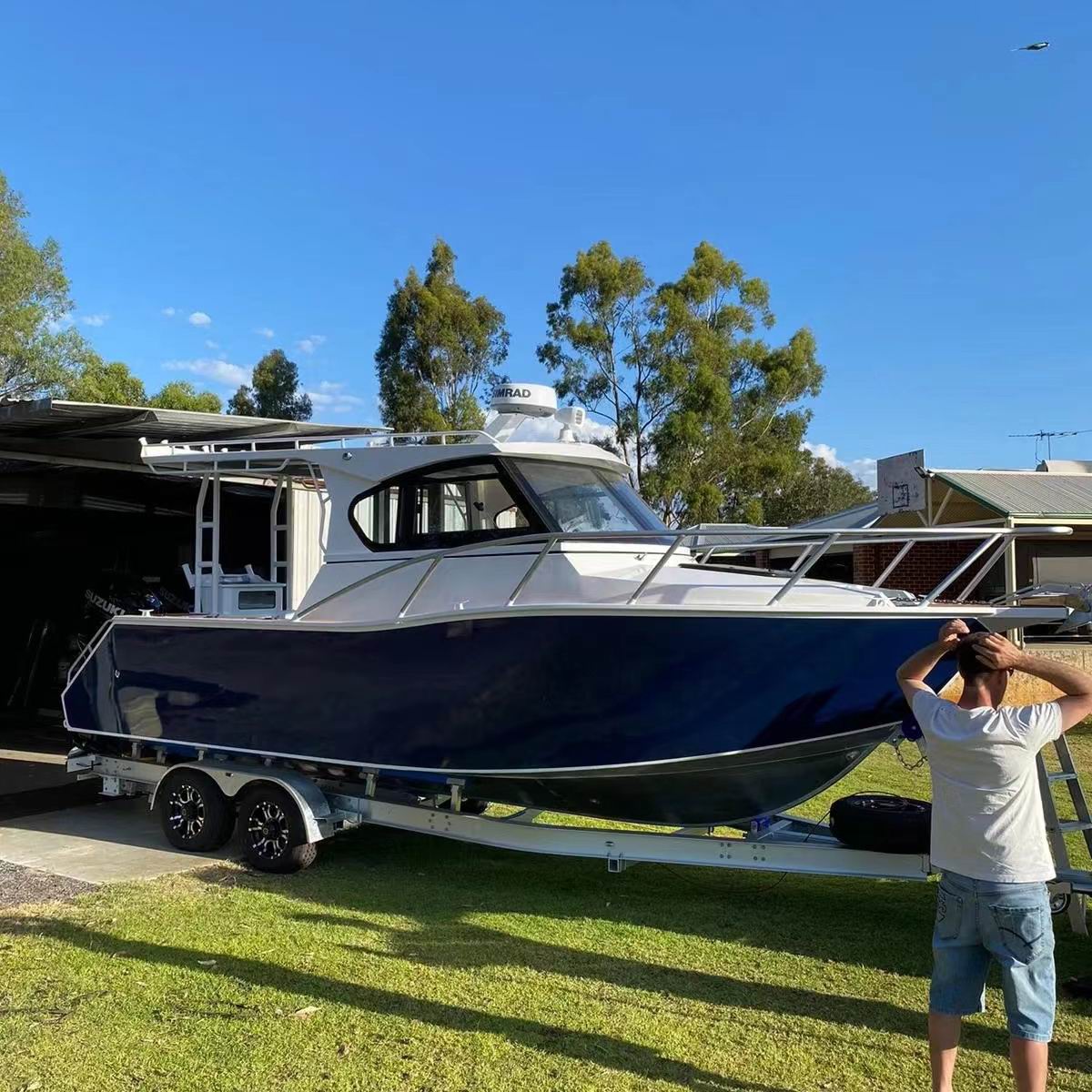 Aluminum Luxury Cabin Cruiser  - Fishing Boat Outboard Motor recension och pris